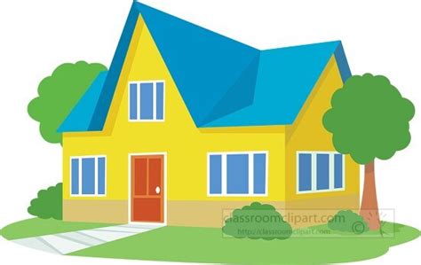 House With Trees Clipart Classroom Clip Art