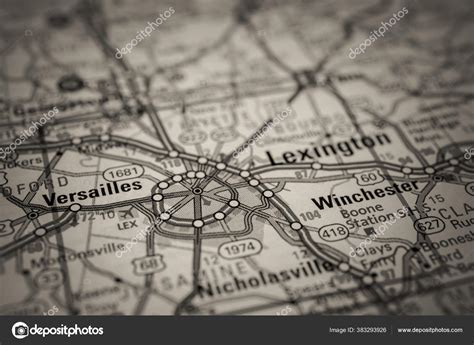 Lexington Usa Map Travel Background Stock Photo By Aallm