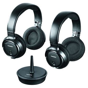 THOMSON WHP3203DPL Casques Sans Fil UHF 2 Canaux Noir Casque PC