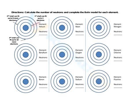 Free Protons Neutrons And Electrons Practice Worksheets