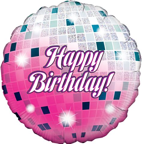 18 Glitter Ball Birthday Holographic Oaktree Foil Balloon Bargain Balloons Mylar Balloons