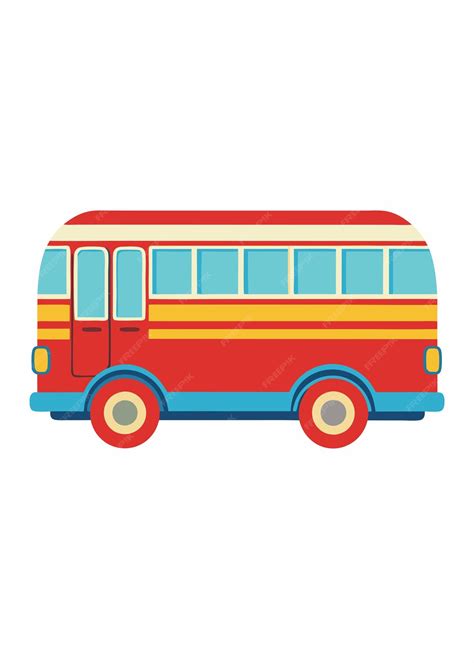 Premium Vector | Vector art of Bus on white background