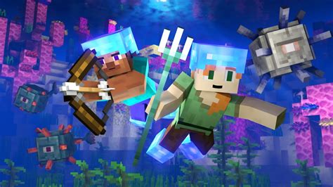 Ocean Monument Alex And Steve Life Minecraft Animation Youtube