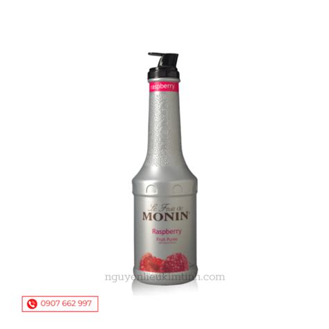 MONIN PUREE RASPBERRY PHÚC BỒN TỬ 1L Nguyên Liệu Pha Chế Kim Tinh