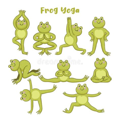 Yoga Frogs Stock Illustrations Yoga Frogs Stock Illustrations