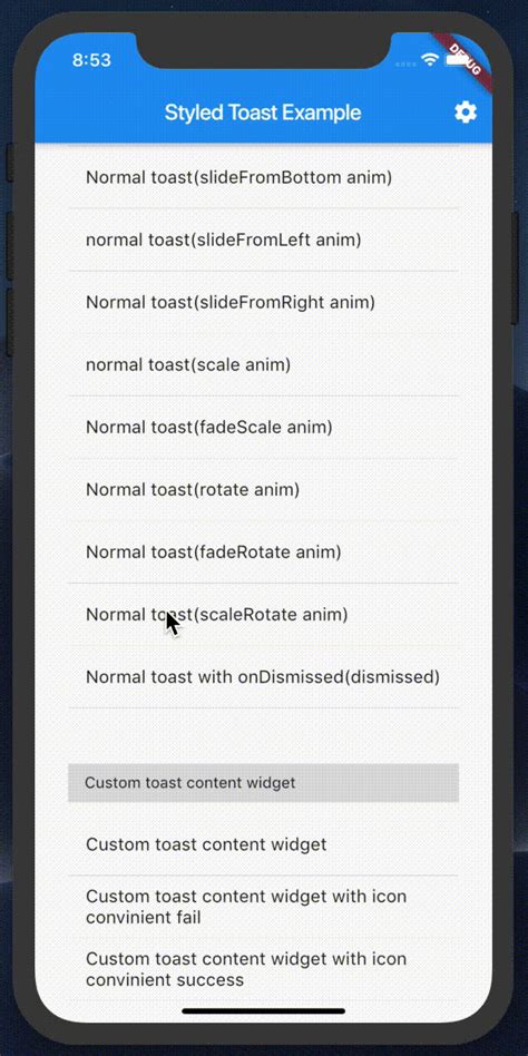A Flutter Styled Toast Package Source Code On GitHub