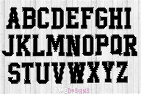 Varsity Font Svg Block Font Svg College Font University Font Varsity