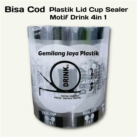 Promo Plastik Lid Cup Sealer Cup Motif Drink 1000 Cup Jakarta Barat