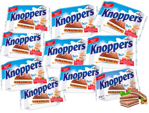 Wafel Knoppers Baton Orzechowe Kakaowe 25g X10szt Wafelki Storck Z