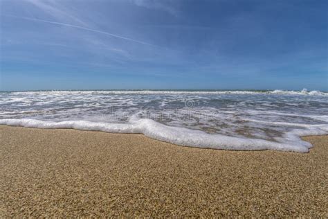 Sea With Waves In The Foreground On The Shoreline Stock Image Image