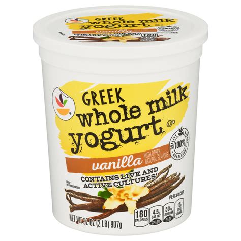 Save On Stop Shop Greek Whole Milk Yogurt Vanilla Order Online