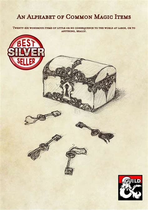 An Alphabet Of Common Magic Items Dungeon Masters Guild Drivethrurpg