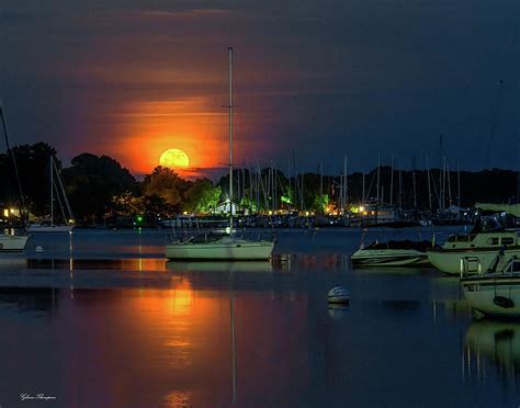 Super Moon Over The West River Photograph by Glenn Thompson - Pixels