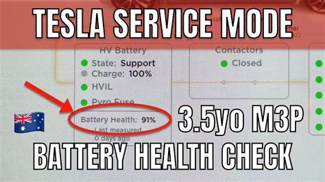 MODEL 3 Y BATTERY HEALTH TEST IN TESLA SERVICE MODE 2023 AUSTRALIA