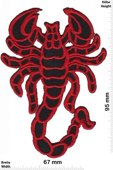 Scorpions Red Scorpion Patch Badge Embroidered Iron On Etsy