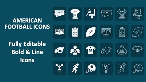 American Football Icons for PowerPoint and Google Slides - PPT Slides