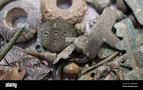 excavated anglo-saxon metalwork from lincolnshire Stock Photo - Alamy