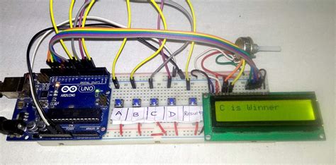 Smart Electronic Voting Machine Using Arduino LCD Display