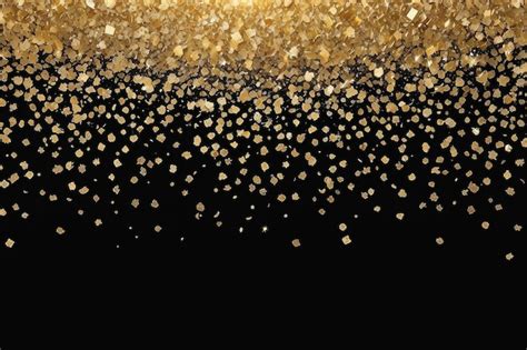 Premium Photo Gold Glitter Texture Isolated On Black Amber Particles