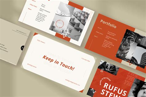 Red Fire Modern Retro Portfolio Presentation Design Templates