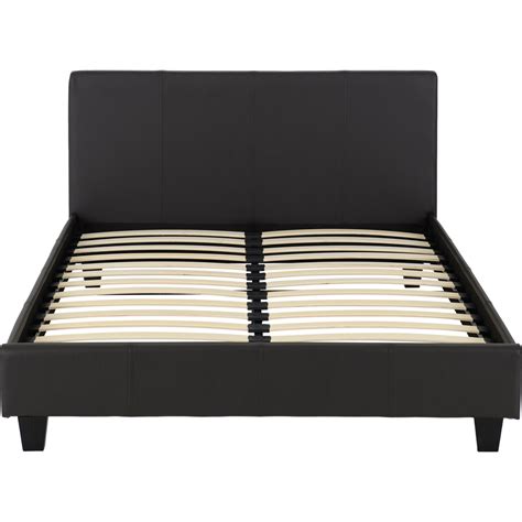 Seconique Prado Small Double Brown Pu Faux Leather Bed Wilko