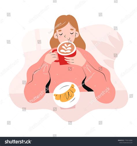 Women Drinking Coffee Cartoon