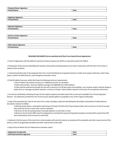 Haltom City Texas Short Term Rental Permit Application Fill Out