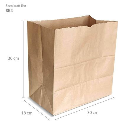 Comprar Saco Kraft Para Delivery SK4 Grande 30x30x18 Cm Pct C