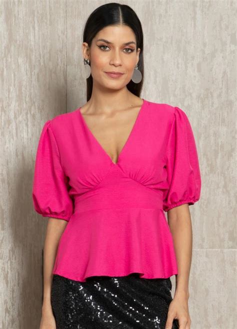 Blusa Pink Com Amarração Costas Quintess