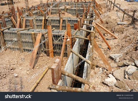 Concrete Construction Frameworks Used Set Creating Stock Photo ...