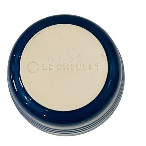 Le Creuset Kitchen Le Creuset Ramekin Blue Glazed Lot Of 2 Mini 8