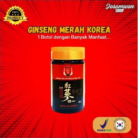 Jual FREE ONGKIR SE INDONESIA JOSAMWON Ginseng Merah KOREA Original