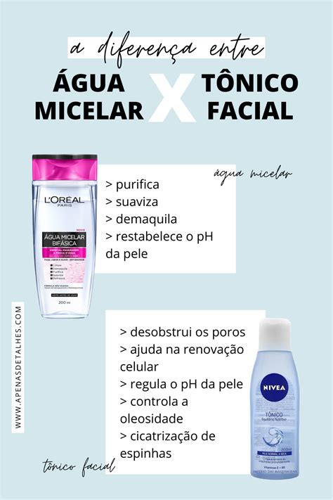 Diferença Entre água Micelar E Tônico Facial Apenas Detalhes Rotina