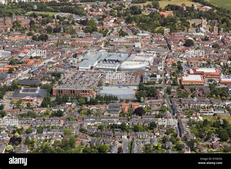 Aerial Photo Of Bury St Edmunds Town Centre Suffolk Uk Stock Photo