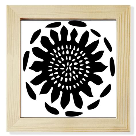 No No Sunflower Outline Celebrate Mexico Totems Square Picture Frame