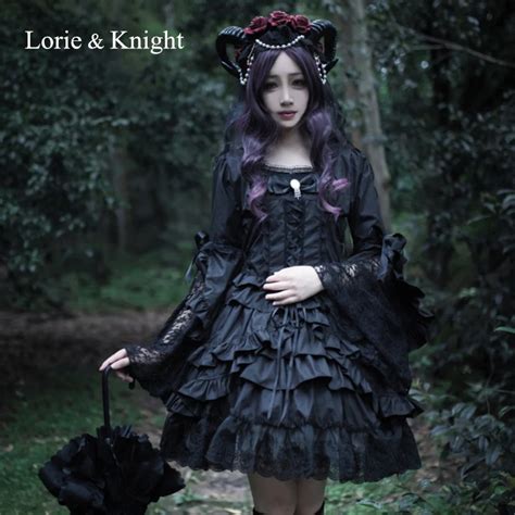 Vestido En Capas De Algod N Y Encaje De Una Pieza Para Cosplay Lolita