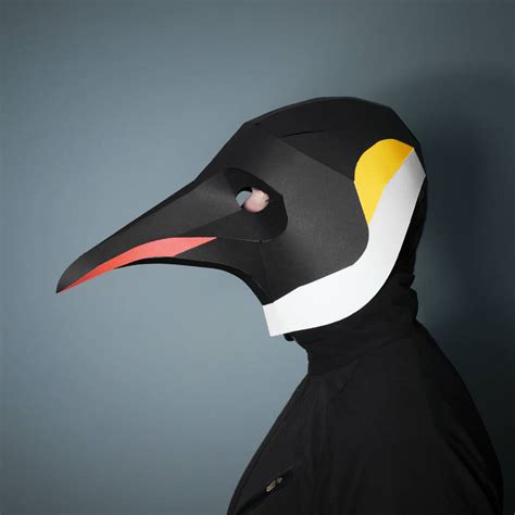 Emperor Penguin Mask: 3D Papercraft Costume (PDF Pattern) - Etsy