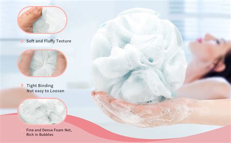 Shower Scrunchie Set Extra Soft Bath Loofah Body Exfoliating Sponge