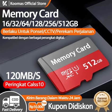 jual koomas memory card gb mbps memori card
