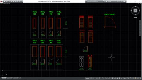 Download Koleksi Gambar Pintu Beserta Simbolnya Format Dwg Autocad