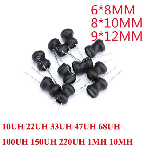 10pcs I Shape Power Inductor Inductance Copper Coil 0912 9 12mm 1UH