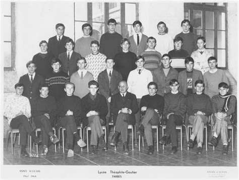 Photo De Classe Philo 2 De 1968 Lycée Théophile Gautier Copains Davant