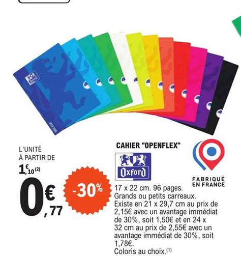 Promo Cahier Openflex Oxford Chez E Leclerc Icatalogue Fr