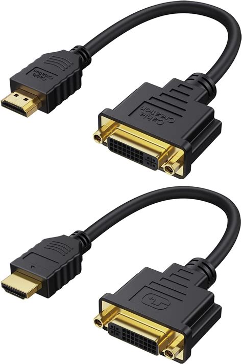 Cablecreation Hdmi Auf Dvi Kabel Bidirektionaler Hdmi Stecker Auf Dvi