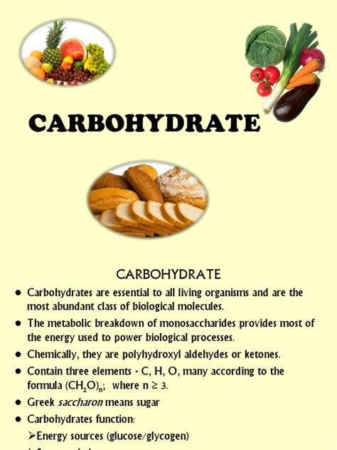 Ppt Carbohydrates Carbohydrates Glucose