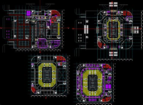 Planos De Sport Hall En Dwg Autocad Proyectos Centros Deportivos The