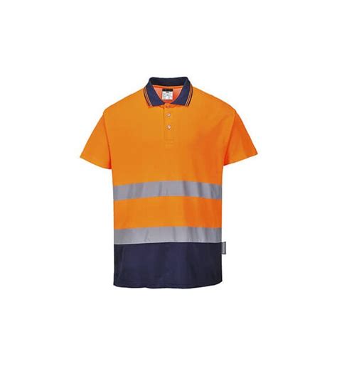 Polo Haute Visibilit Orange Et Bleu S Portwest Getools