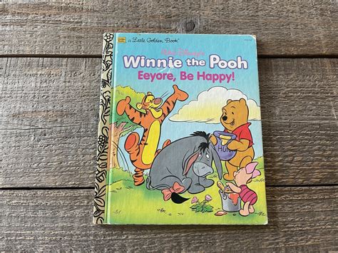 Winnie The Pooh Eeyore Be Happy Walt Disney A Little Golden