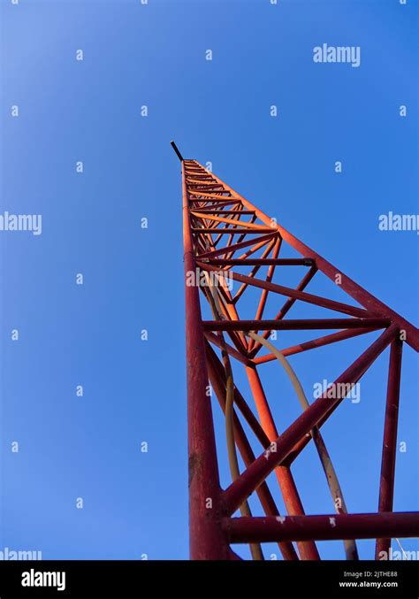 Light Tower View From Below Stock Photo Alamy