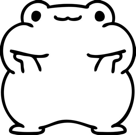 Line Doodle Of A Cute Frog Vector Art At Vecteezy